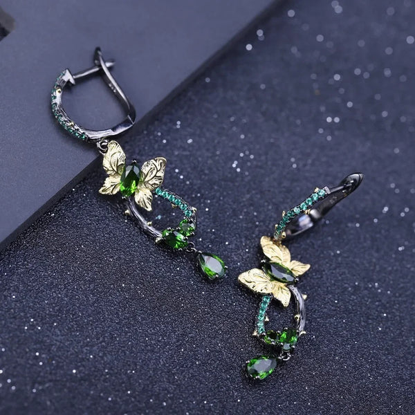 Butterfly Branch Drop Earrings
