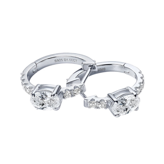 Glimmering Moissanite Hoop Earrings