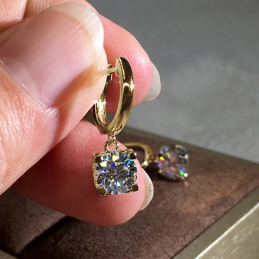 Elegant Moissanite Hoop Earrings