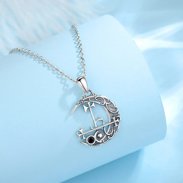 Sterling Silver Lilith Moon Necklace