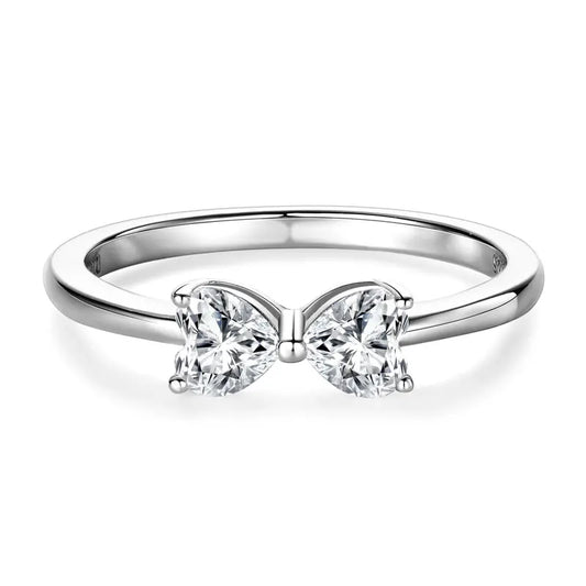 Elegant Bowknot Silver Ring