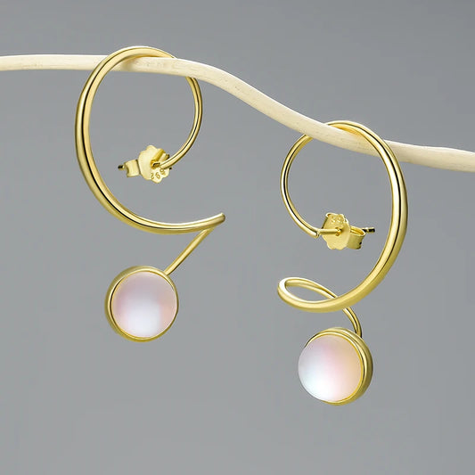 Elegant Moonstone Dangle Earrings