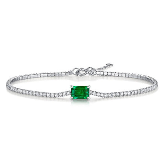 Emerald Elegance Tennis Bracelet