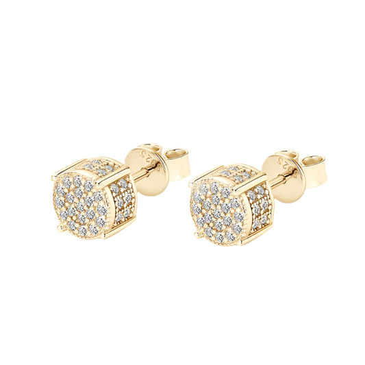 14K Gold Moissanite Stud Earrings