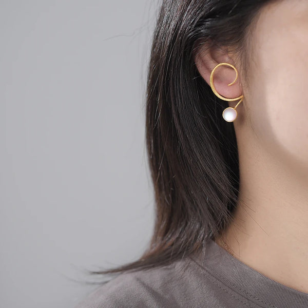 Elegant Moonstone Dangle Earrings