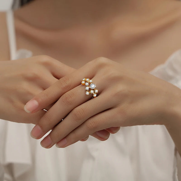 Sparkling Infinity Moissanite Ring