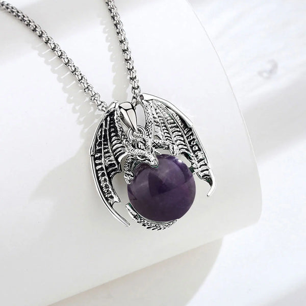 Amethyst Dragonball Necklace
