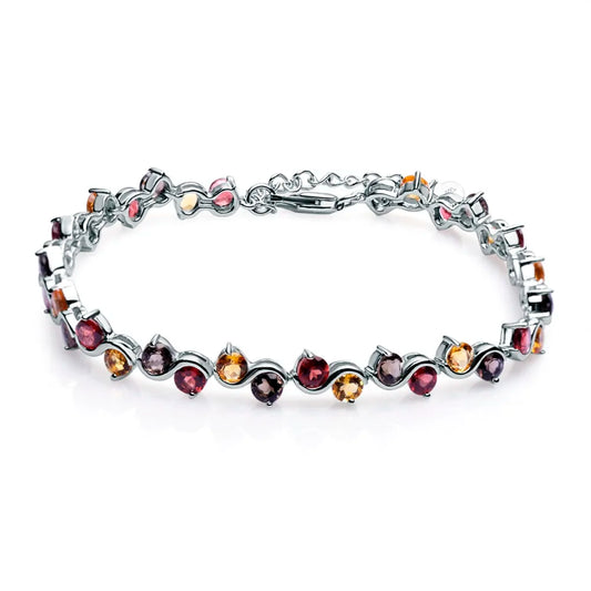 Gleaming Gemstone Tennis Bracelet