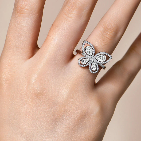 Gleaming Butterfly Ring
