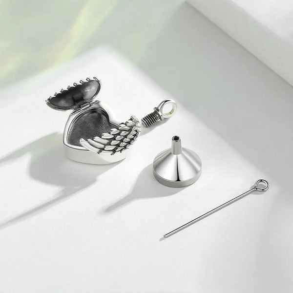 Sterling Silver Memory Heart Necklace