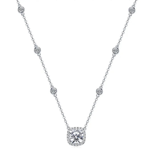 Sparkling Moissanite Pendant Necklace