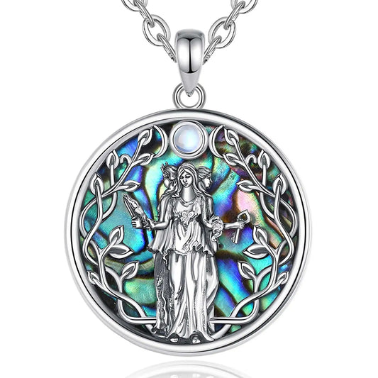 Sterling Silver Triple Moon Necklace