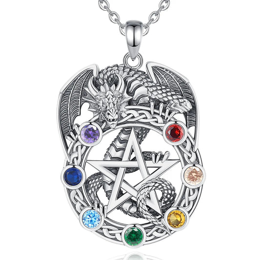 Chakra Star Silver Necklace