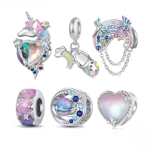 Fantasy Unicorn & Rainbow Charms