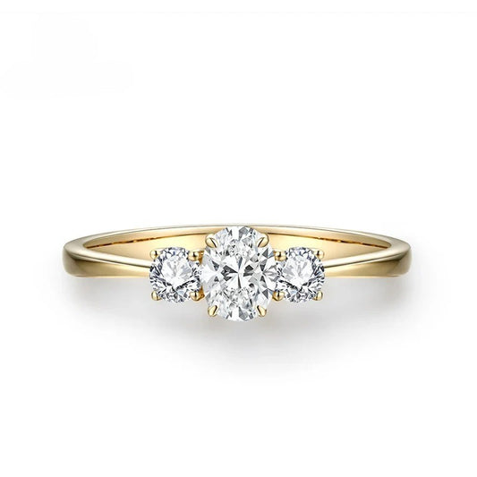 Shimmering Moissanite Trio Ring