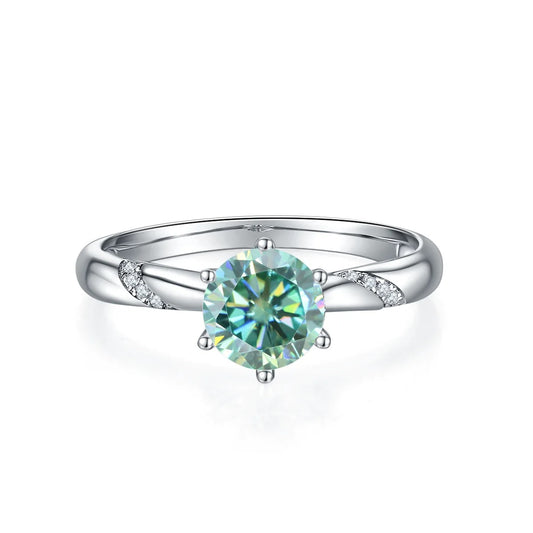 Teal Lace Moissanite Ring (1.0ct)
