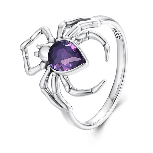 Gothic Spider Silver Ring