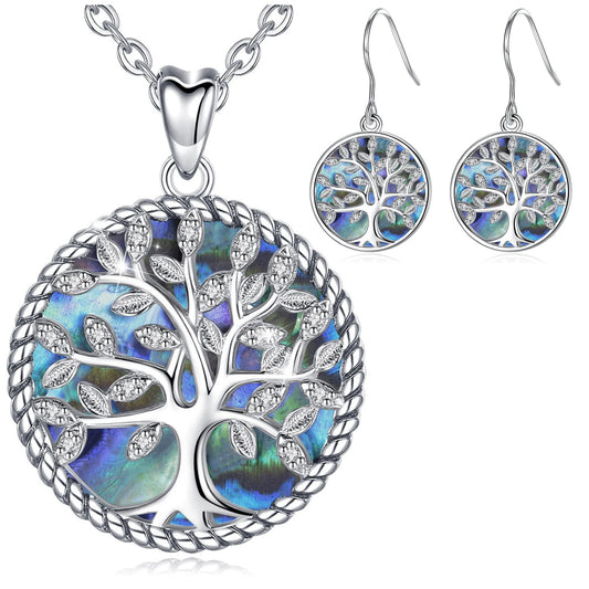 Tree of Life Silver Jewelry Set