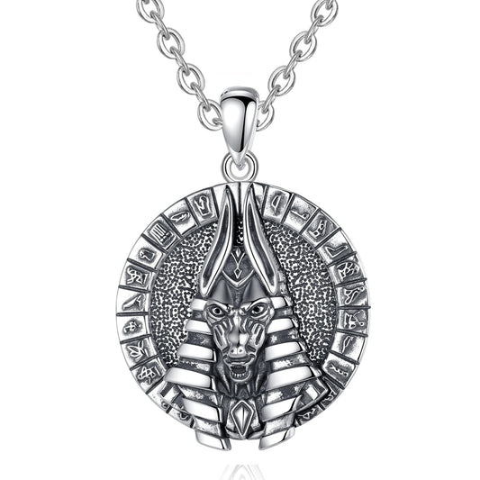 Anubis Sterling Silver Amulet Necklace