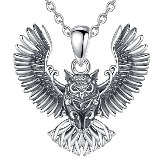 Vintage Owl Amulet Necklace
