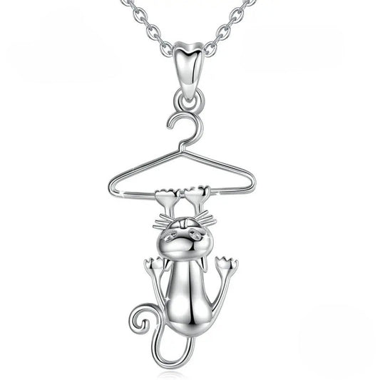 Sterling Silver Cat Necklace