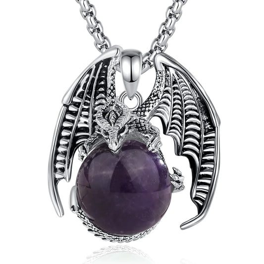 Amethyst Dragonball Necklace