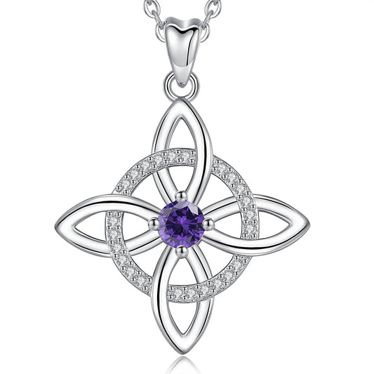 Witches Knot Silver Necklace