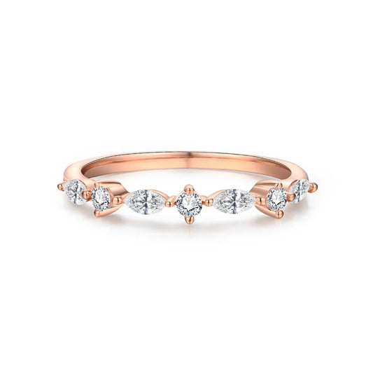 Sparkling Moissanite Band Ring