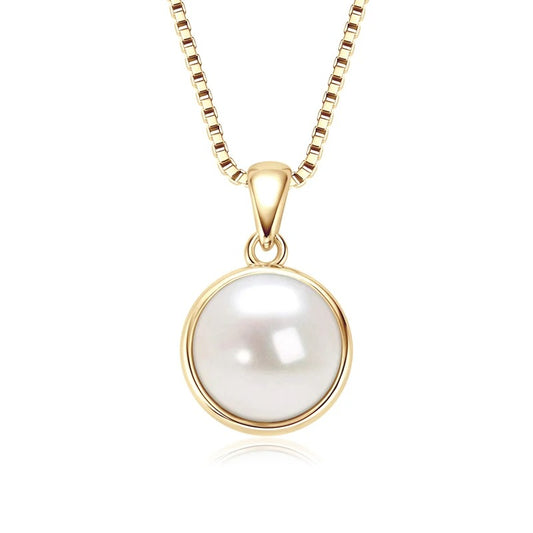 Bezel-Set Freshwater Pearl Pendant