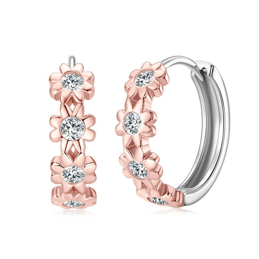 Elegant Moissanite Hoop Earrings